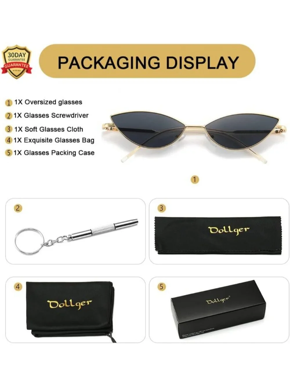 Women's Cat Eye Cute Sunglasses Triangle Vintage Trendy Cool Sun Glasses Black